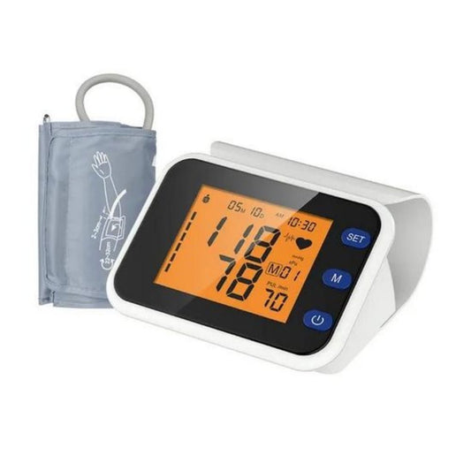 Blood Pressure Monitor With Cuff Storage, Smart Upper Arm Blood Pressure Cuff 8.7-16.5 inches, Large LCD Display