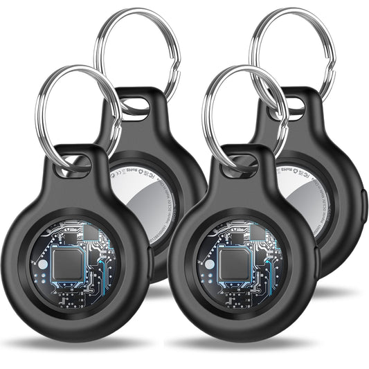 Bluetooth Locator, 4 Packs Smart Air Tracker Tag, Works with Apple Search (iOS Only), Elderly Children Pet Positioning Tracker Anti-lost, Key Finder, Headphone and Luggage Locator, Phone Finder