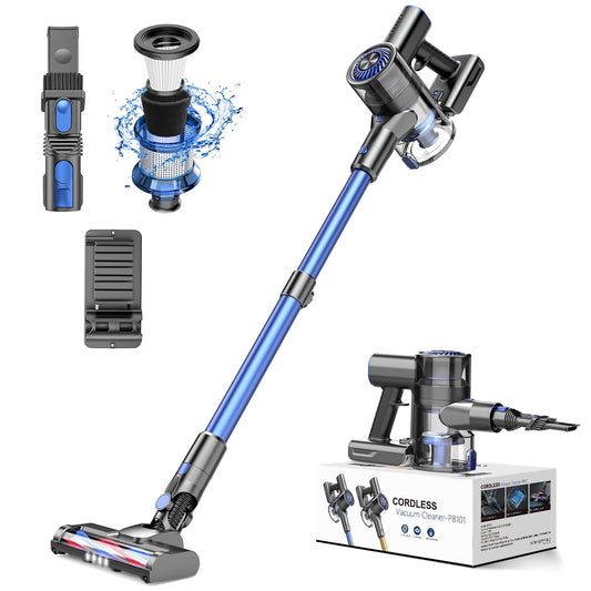 Bossdan Cordless Vacuum, Lightweight Stick Vacuum Cleaner for Hardwood Floor