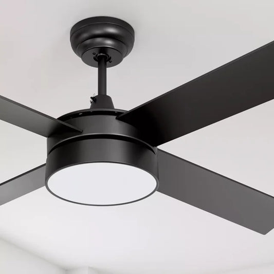 Ceiling Fan Light, 4 Blades Lamp Control Remote Ceiling Fan with 3 Color LED Light