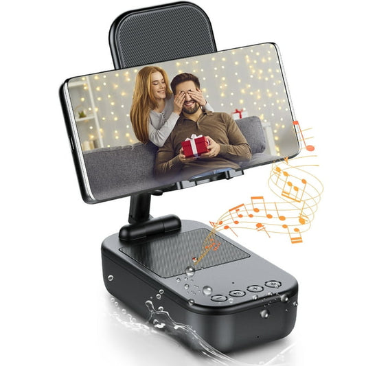 Cell Phone Stand with Wireless Bluetooth Speaker and Anti-Slip Base HD Surround Sound Perfect for Home and Outdoors with Bluetooth Speaker for Desk Compatible with iPhone/ipad/Samsung Galaxy