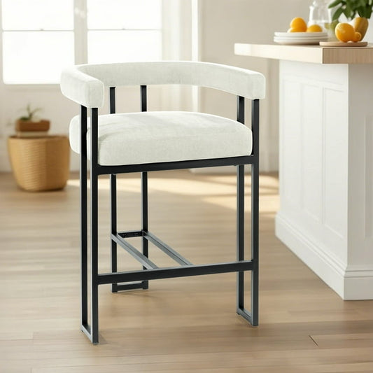 COOLHUT 26" Upholstered Dining Chairs, Kitchen Chairs for Dining Table, Modern Dining Room Chairs, Elegant Design Home Kitchen Furniture, 1 Pack, Ivory