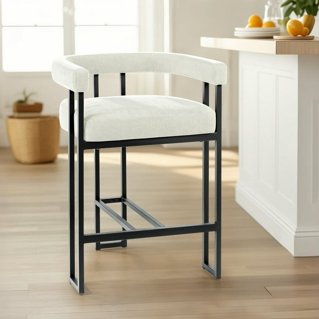 COOLHUT 26" Upholstered Dining Chairs, Kitchen Chairs for Dining Table, Modern Dining Room Chairs, Elegant Design Home Kitchen Furniture, 1 Pack, Ivory