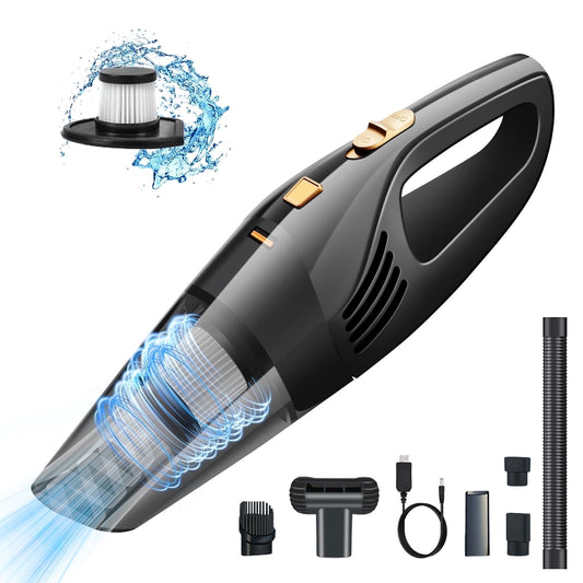 Cordless Handheld Vacuum, Portable Car Vacuum Cleaner, 8KPA Powerful Suction for Car and Pet Hair