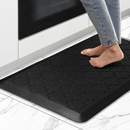 GALMAXS7 Kitchen Mat Anti Fatigue Cushioned Mat Black Kitchen Rug Memory Foam Ergonomic Rug 17"x 29"