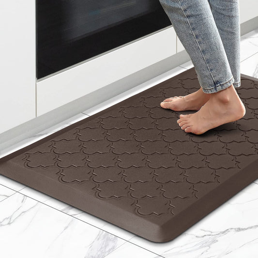 GALMAXS7 Kitchen Mat Anti Fatigue Cushioned Mat Brown Kitchen Rug Memory Foam Ergonomic Rug 17"x 29"