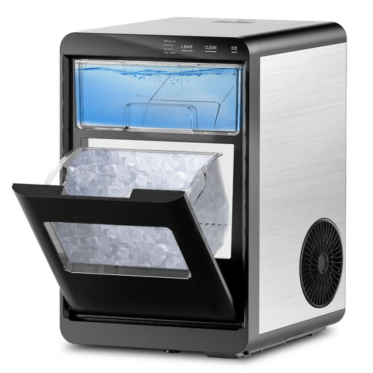 Simzlife Nugget Ice Maker Countertop, 44Lbs/24H Pebble Ice Maker Machine