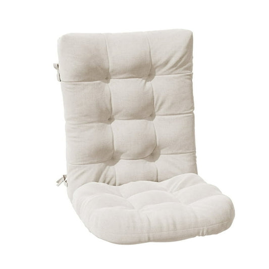 JUSTLET Outdoor Chair Cushion,Non Skid Slip and Watre-proof Seating Pad with Ties,for Outdoor and Indoor Rockers,Beige