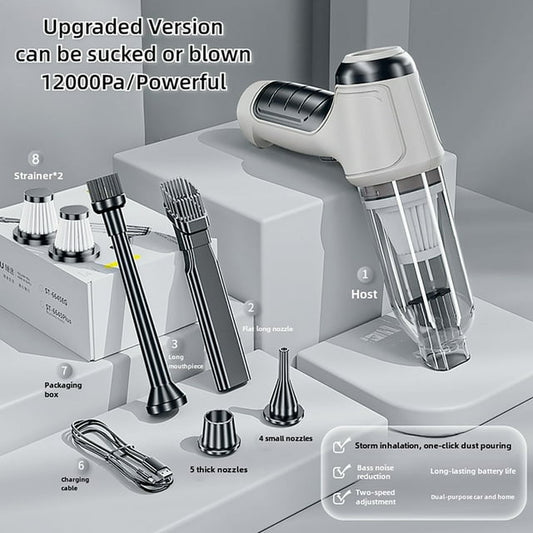 Juyafio Car Vacuum Cleaner,Cordless 120W/12000PA Powerful Sutions Multi functional Handheld Vacuum Lightweight for Car,Home