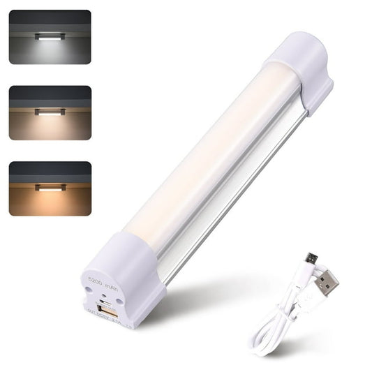 LETOUR Cabinet Light LED Tube Magnetic Light 4000Lumens 5200mAh 3 Colour Stepless Brightness Dimming Camping Lantern USB Rechargeable Portable Lights with 2 Magnets Endurance for 60 Hours