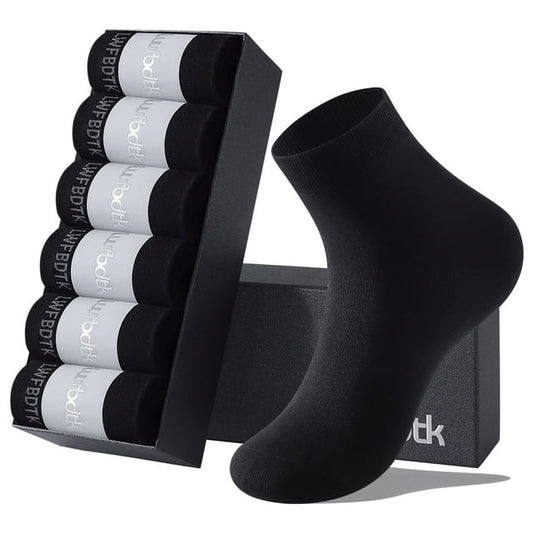 LWFBDTK Women's Cotton Crew Socks - Soft, Breathable Dress Socks for Business & Casual, Moisture-Wicking, 6 Pairs (Size 6-12)
