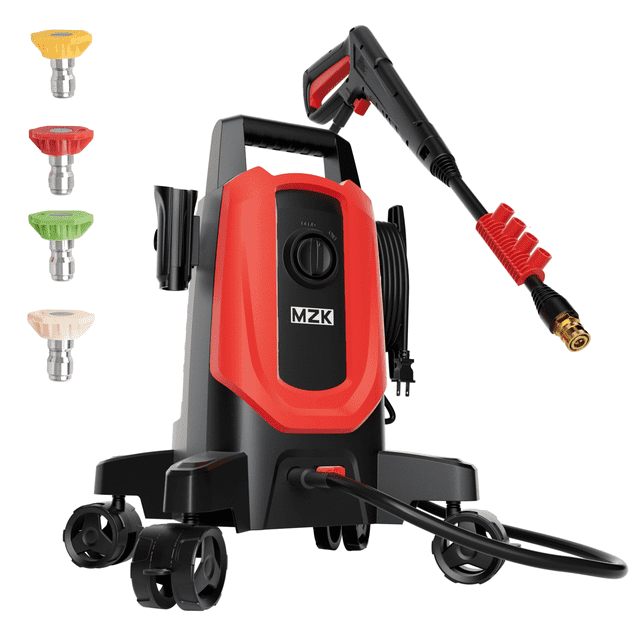 MZK 4200 PSI 2.6 GPM Electric Pressure Washer, Power Washer with 4 Quick - Connect Nozzles and Foam Cannon for Easy Replacement, High - Pressure Cleaning of Cars, Fences, Driveways, Patios, and Homes