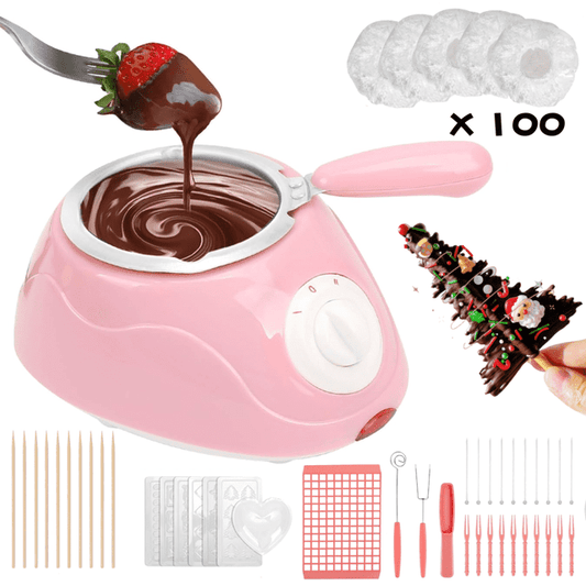 Mini Chocolate Melting Pot, Fondue Fountain, Warmer Machine for Milk,Cheese, Butter, Candy