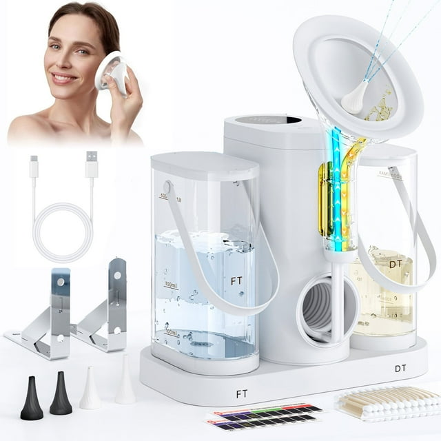 Morfone Ear Wax Removal Kit, Ear Cleaner with One-Piece Waste Tank, 4 Pressure Mode,2 Style Tips, Effective Ear Irrigation Flushing System & USB-C Cable, IPX6, White