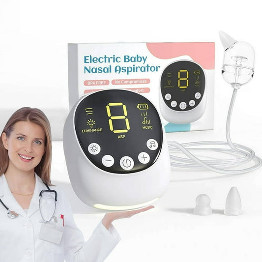 Morfone Nasal Aspirator for Baby, Hospital Grade Electric Nose Sucker with 9 Levels Suction, Automatic Nose Cleaner with Food-Grade Silicone Tips, Night Light and Nursery Rhyme for Newborn Infants