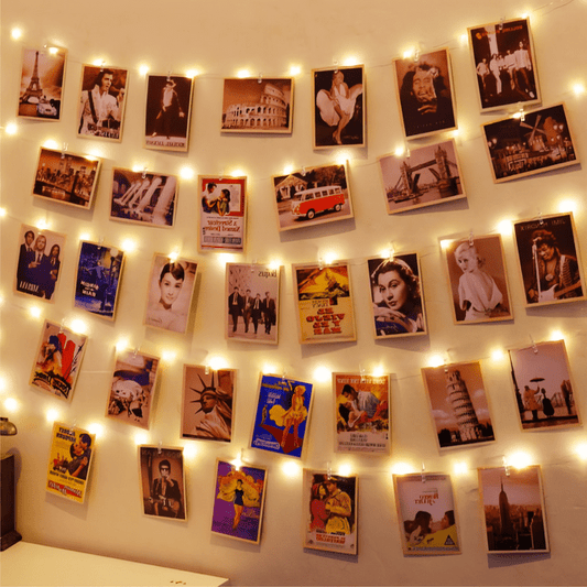 Warm White Photo String,USB Photo Clip Light,100 Clip String Lights,200 LED Photo Clips for Picture Party Bedroom Wedding(2 Pack,65.6 ft)