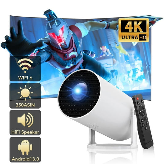 Mini Projector with WiFi and Bluetooth,4K 1080P Support Smart Portable Projector Auto Keystone 180°Adjustable Stand Outdoor Home Theater 150" Projector Compatible for Laptop, PC, Smartphone