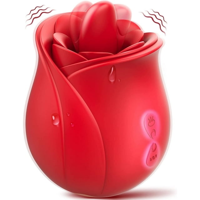 Rose Sex Stimulator for Women,KERERO Licking Vibrators with 7 Modes, G Spot Vibrator Adult Toys, Rose Toy for Women,Adult Sex Toys