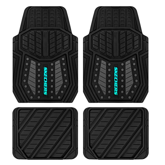 Skechers Hyper Pillar Car Floor Mat - All-Weather, Universal Fit for Most Cars 23SK01