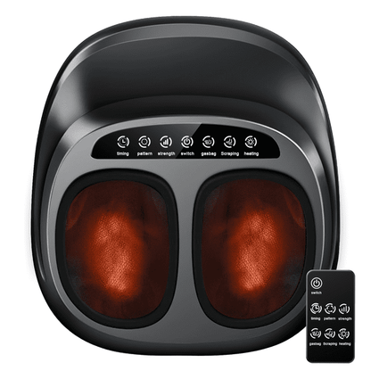 SZRSTH Shiatsu Foot Massager with Heat Deep Kneading for Tired Muscles & Plantar up to Size 11 inch, Black,Gifts for Mom