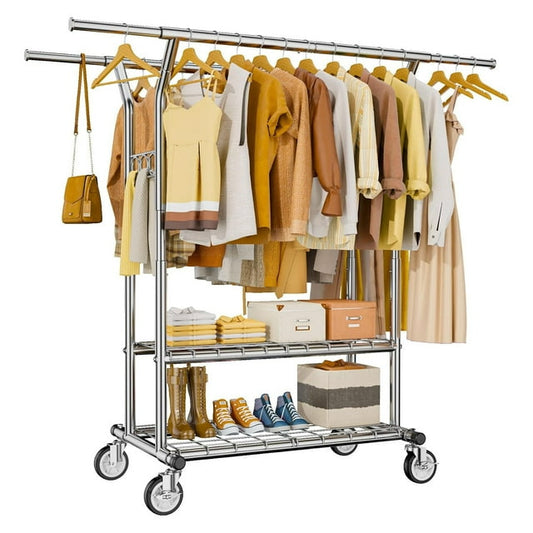 Sakugi Clothing Rack for Hanging Clothes Silver