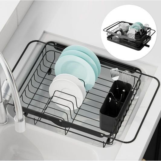 Sakugi Dish Drying Rack for Kitchen Black
