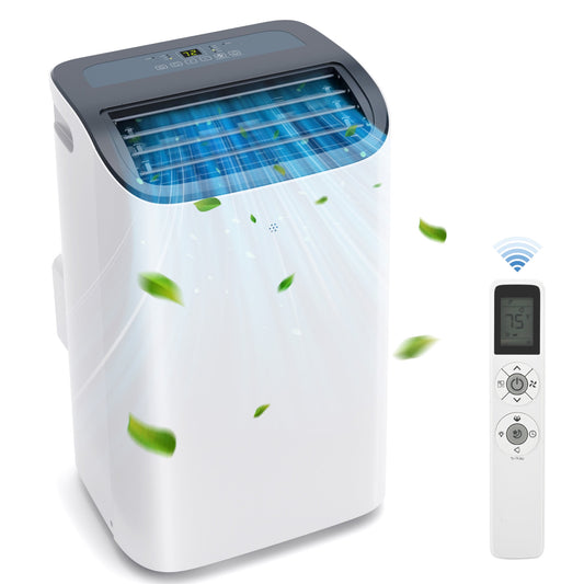 Simzlife 14,000 BTU Portable Air Conditioner,Portable Indoor Air Cooler and Warmer with Remote Control,White