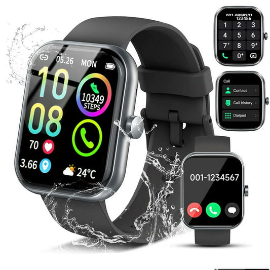 Smart Watch for Men Women, 1.96" Fitness Activity Tracker with 110+ Sport Modes, IP68 Waterproof Smartwatch(Answer/Make Call) for Android iOS Phone, Perfect Gift for Holidays