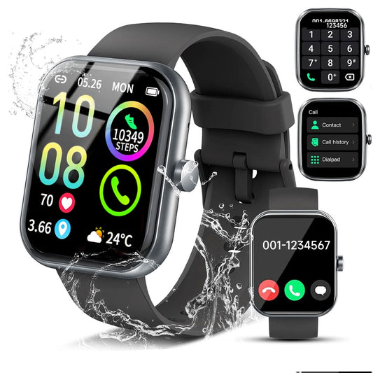 Smart Watch for Men Women, 1.96" Fitness Activity Tracker with 110+ Sport Modes, IP68 Waterproof Smartwatch(Answer/Make Call) for Android iOS Phone, Perfect Gift for Holidays