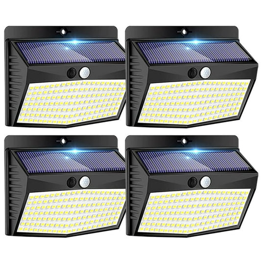 Solar Outdoor Lights, 138 LED Solar Motion Sensor Lights with 3 Lighting Modes Solar Wall Lights Waterproof Solar Powered Lights for Garden Fence Yard Deck Garage 4 Packs