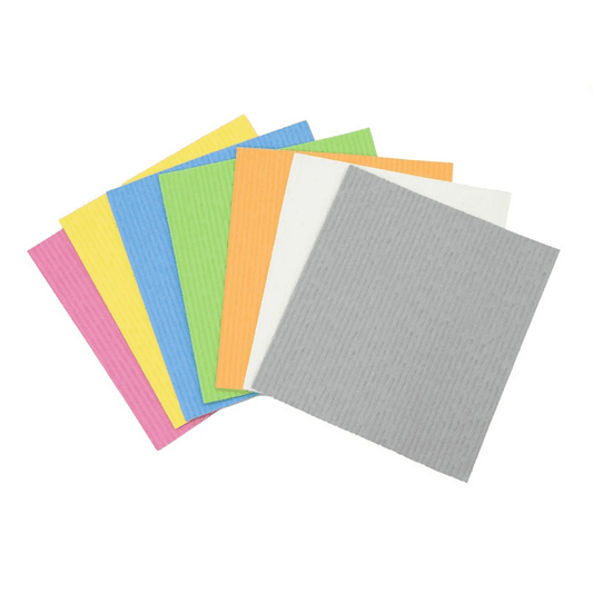 Soulgenix Swedish Dishcloths 10 Pack, Washable Dish Cloths for Kitchen, Absorbent Cellulose Sponge Cloths, Reusable Paper Towels, 7 x 7.5 inch