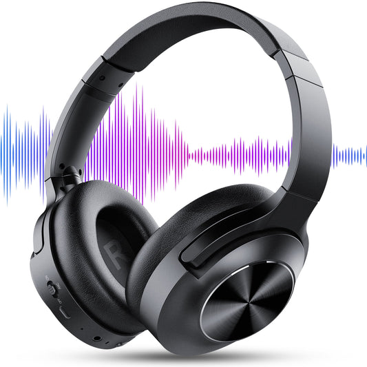 Tikland Noise Cancelling Wireless Over Ear Headphones, Black