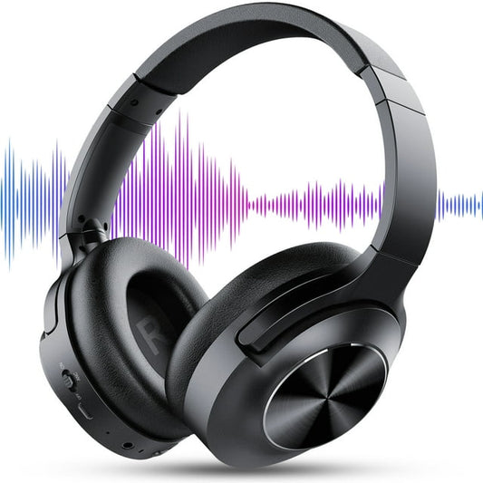 Tikland Noise Cancelling Wireless Over Ear Headphones, Black