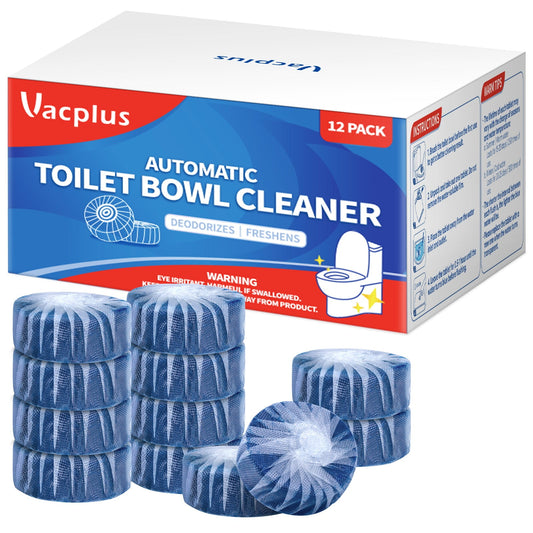 Vacplus Toilet Bowl Cleaners, 12 Pack Toilet Cleaner Tablets