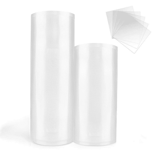 Vacuum Sealer Bags,2 Pack 11" x 50',8" x 50' Vacuum Sealer Rolls for Food,BPA Free 100Ft Food Storage Bag,Clear