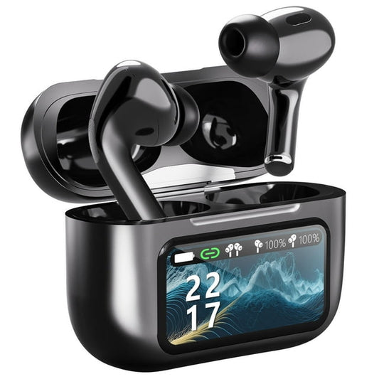 QUETTIO ANC+ENC Earbuds with Smart Touch Screen,Bluetooth 5.4, HiFi Stereo Multiple EQ settings