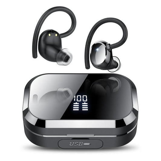 Wireless Earbuds 120Hrs Bluetooth 5.3 Headphone Sport, 2024 Bluetooth Earbuds Stereo Deep Bass Over Ear Bud with Earhooks, ENC Noise Cancelling Mic, IPX7 Waterproof Earphone for Workout/Running