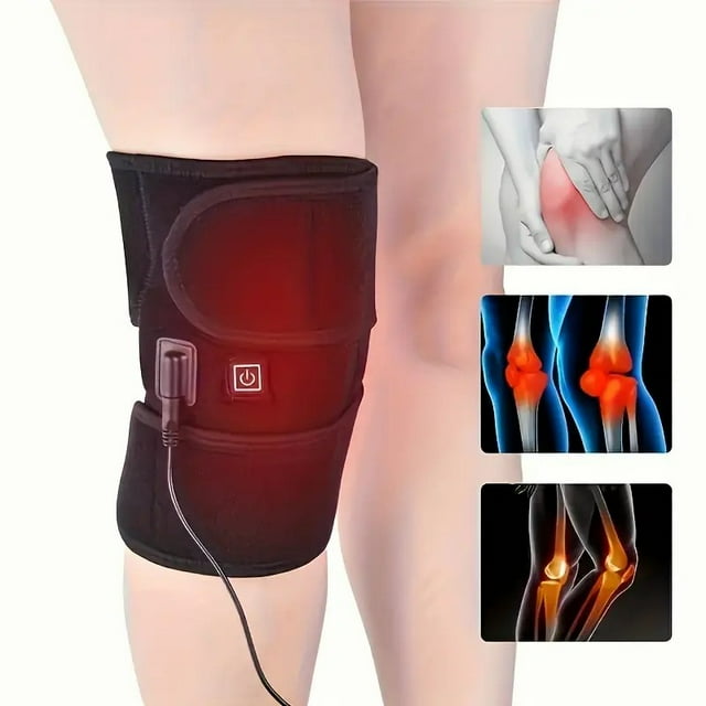 Genreen Versatile Knee Massager with Heat & Vibration - USB Rechargeable, Wireless, Ideal for Fibromyalgia Relief, Perfect Gift for Seniors