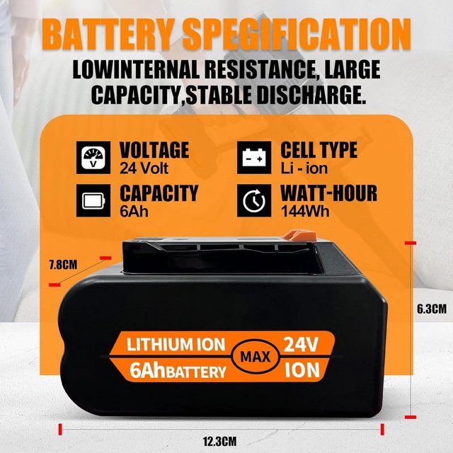 Battery for Cordless Vacuum Cleaner, Replacement for Vacuum Cleaner, Lithium-Ion Battery