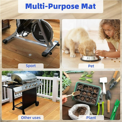 Kailwokk Office Mat,36" x 48" Rectangle Clear Chair Mat for Easy Glide,PVC Floor Mat for Office and Home Hardwood Floor